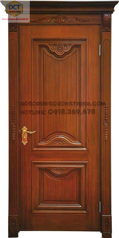 Bộ cửa phòng tân cổ điển gỗ gõ đỏ CP57